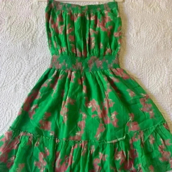 karla grimaldi Olie Print Mini Dress in Verde Water floral - Picture 3 of 7